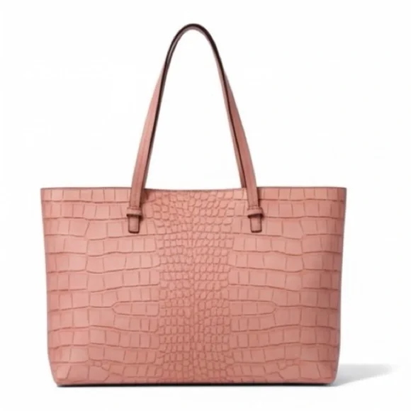 De Vesi De L’AKour Pink Croc Tote Bag - Picture 2 of 11